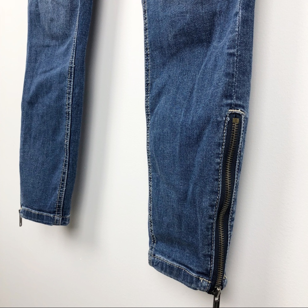 Free People Zipper Skinny Ankle Jeans - Picture 4 of 6